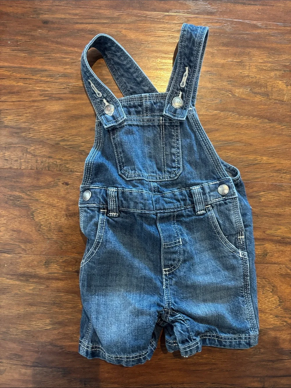Old Navy Denim Short Overalls for Kids - Blue